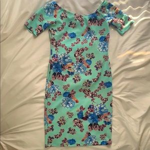 Floral over the shoulder dress